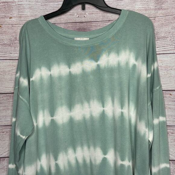 Lucky Brand Sage Green Tie Dye Lounge Comfort Pullover Sweatshirt Size Large - Picture 8 of 8